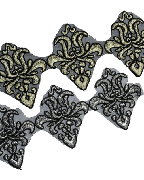 dantela brodata poliester Bumbac+pietre; Dantela brodata poliester+lurex; dantela brodata lurex DBR; dantela brodata; dantela poliester florala 7cm; dantela poliester; dantela florala; dantela din poliester cu fluturi; dantela poliester flori