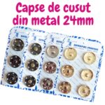 Capse de cusut la folie de 24 buc sunt dispozitiv de fixare cu prindere (numit și știft de presă) este o pereche de discuri interblocate, realizate dintr-un metal sau plastic .