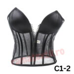 Corset complet cupe de sutien – Corsetul este creat pentru a accentua talia și pentru a oferi acea imagine de clepsidra dorită de fiecare reprezentantă a sexului frumos. Fiecare femeie are nevoie uneori de un corset. Sunt confortabilie și se modeleaza pe corp, se leaga cu snur la spate.