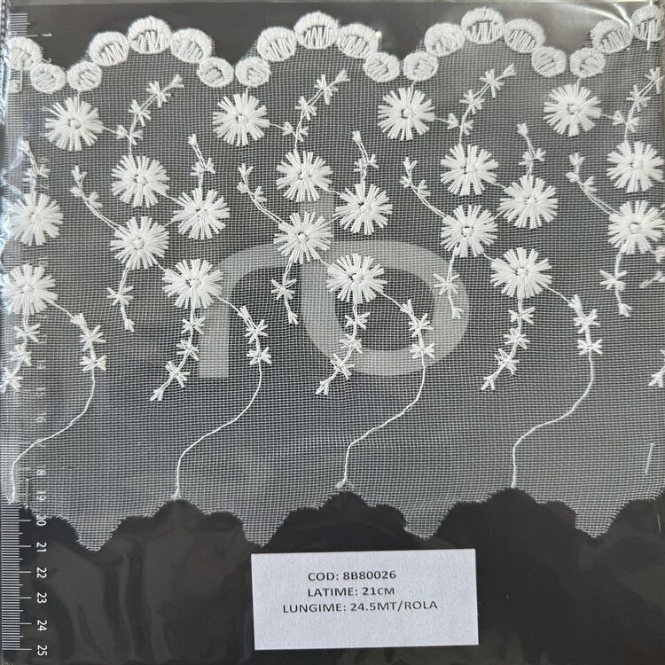 Dantelă brodată pe tulle – IVOAR