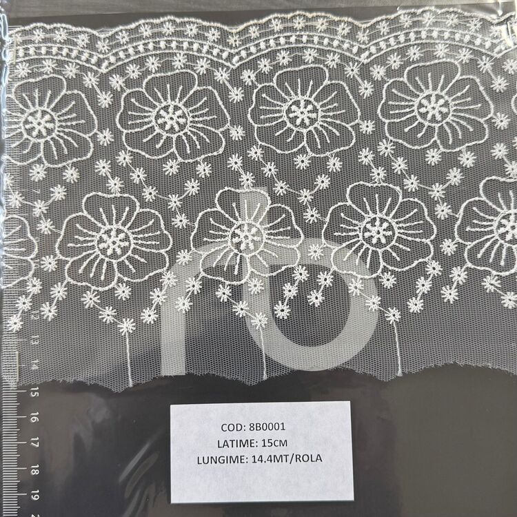 Dantelă brodată pe tulle – IVOAR