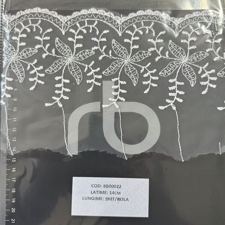 Dantelă brodată pe tulle – IVOAR