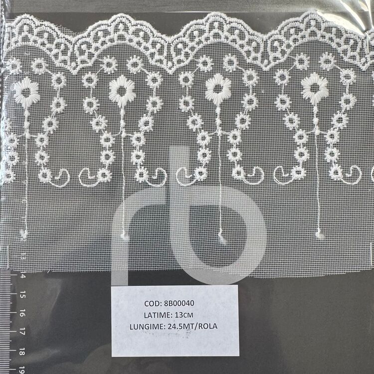 Dantelă brodată pe tulle – IVOAR
