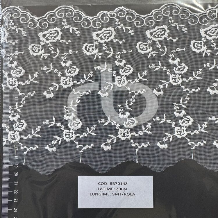 Dantelă brodată pe tulle – IVOAR