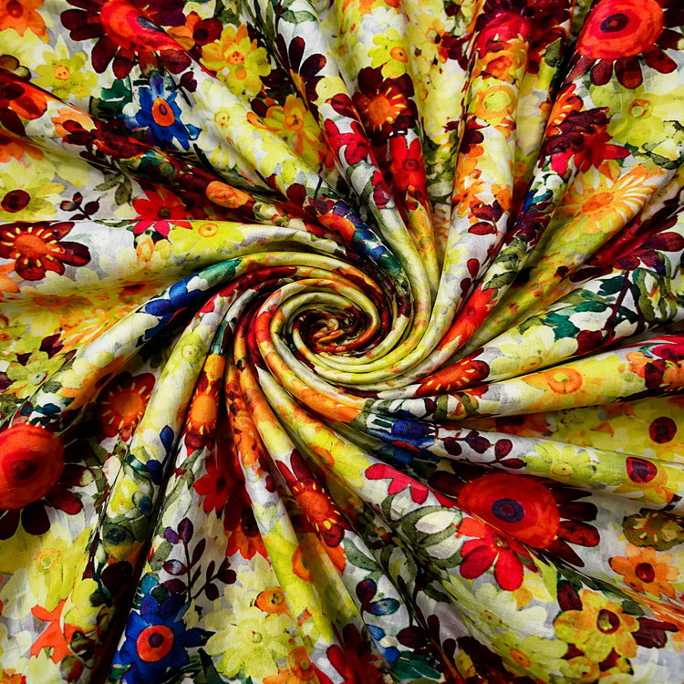 In imprimat floral multicolor