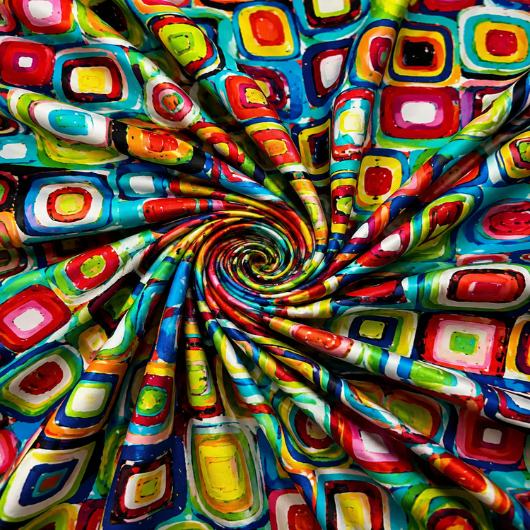 In imprimat geometric multicolor