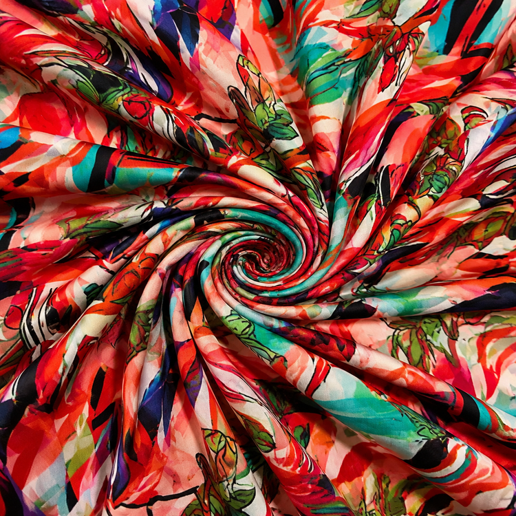 In imprimat floral artistic