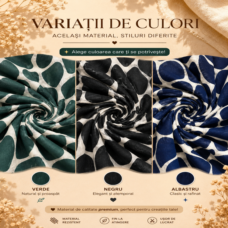 In imprimat cu model abstract organic