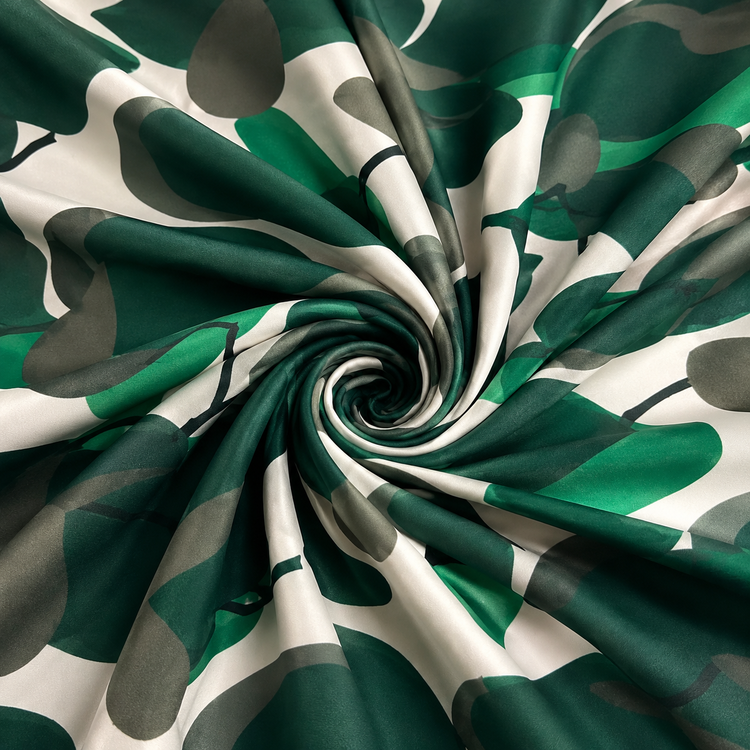 Material Silka imprimat cu model abstract