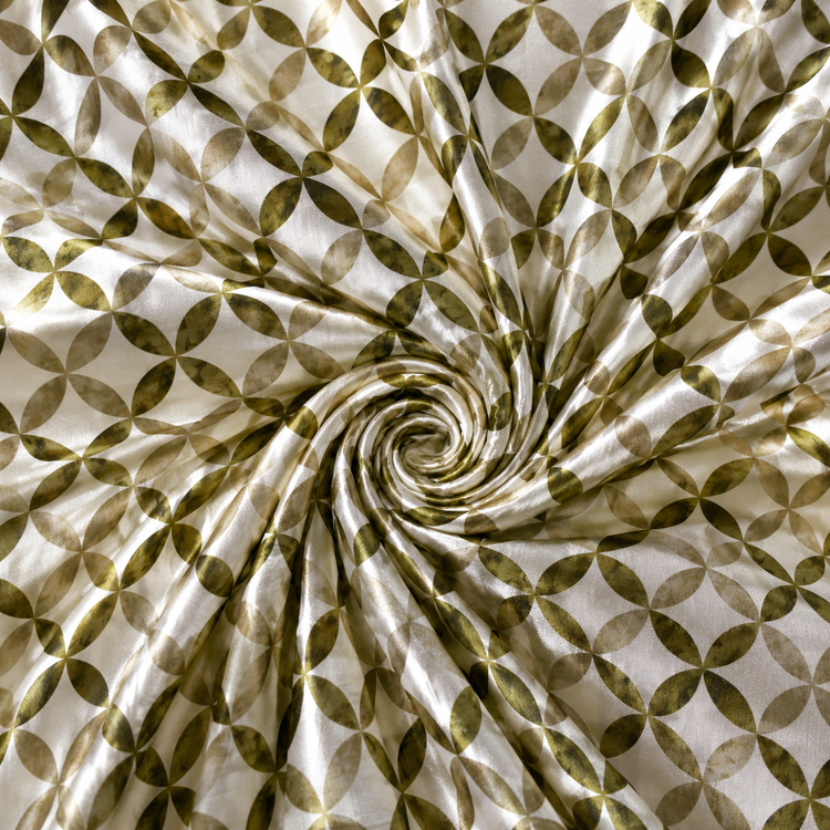 Material Silka imprimat cu model geometric