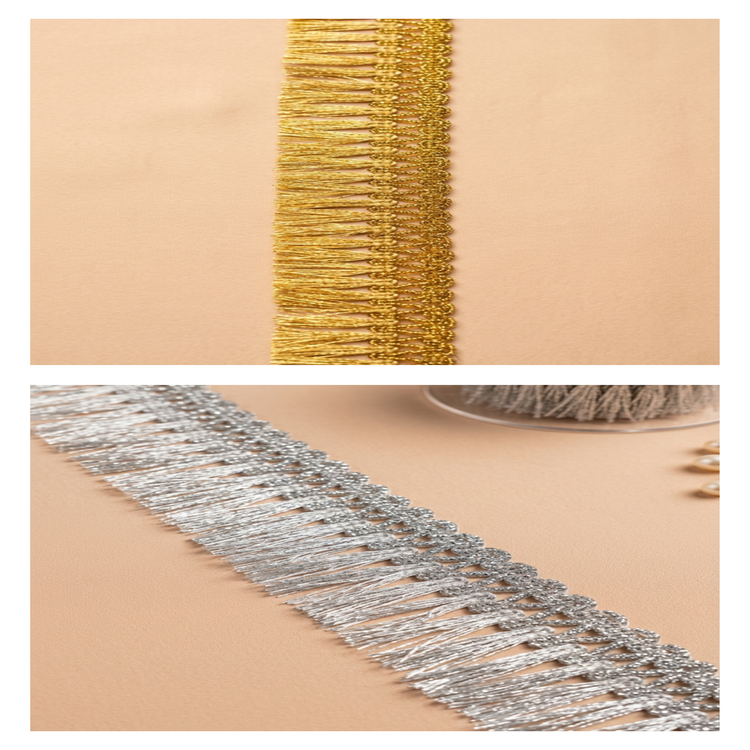 Pasmanterie Galon din Lurex cu Franjuri – Cod 5939-5 10Y