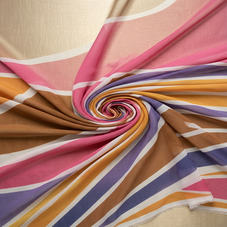 Voal Imprimat – Geometric Multicolor